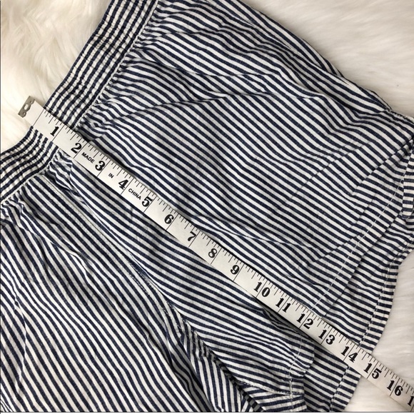 MADEWELL PULL-ON SIDE-TIE SHORTS - CHAMBRAY BLUE WHITE STRIPE - Picture 8 of 8